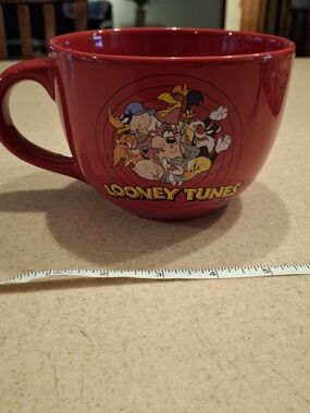 Looney Tunes Red Ceramic Soup Mug